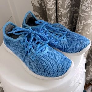 Women's Blue Knit Sneakers